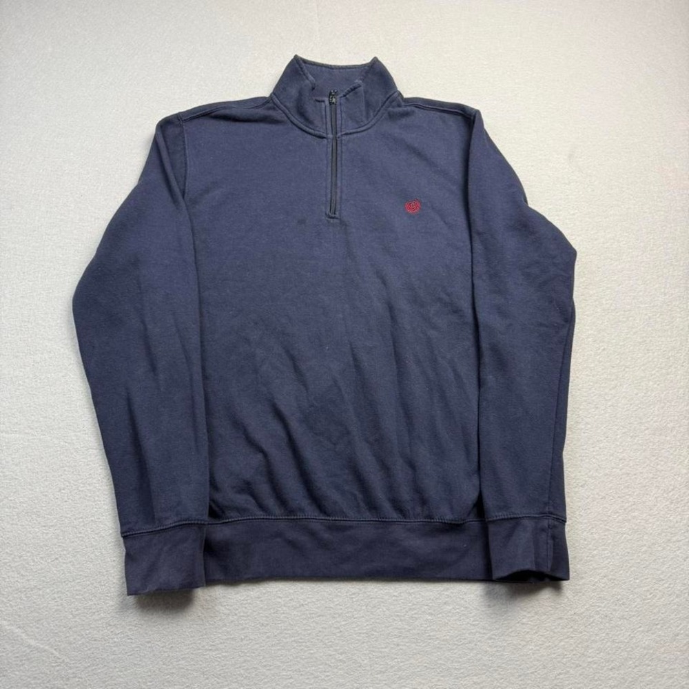 Chaps Ralph Lauren Quarter Zip Pullover Navy Fleece Medium